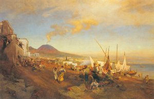 Tedesco: Sulla spiaggia di Napoli da Oswald Achenbach