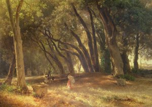 Nel Giardino della Villa Borghese da Oswald Achenbach