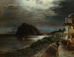 Il Castello Aragonese di Ischia da Oswald Achenbach
