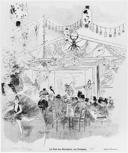 Café des Décadents, 16bis rue Fontaine, Parigi, 1890 da Oswald Heidbrinck