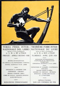 Manifesto pubblicitario per la Fiera del Libro a Firenze, aprile-giugno 1928