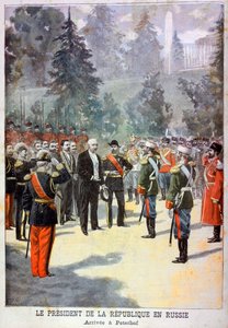 Felix Faure, Presidente della Francia, ricevuto al Peterhof, San Pietroburgo, Russia, 1897 da Oswaldo Tofani
