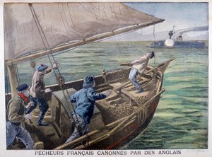 Pescatori francesi attaccati dai britannici, 1899 da Oswaldo Tofani
