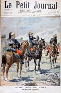 Manovre militari francesi: uso di piccioni viaggiatori per comunicare, 1897 da Oswaldo Tofani