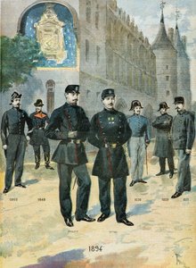 I diversi costumi della polizia francese da Oswaldo Tofani