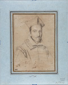 Ritratto di prelato probabilmente il Cardinale Francesco Maria Bourbon Del Monte Santa Maria (1549-1627). Disegno di Ottavio Leoni (1578-1630) 1616 Genova, Musei di Strada Nuova, Fondo Disegni, inv 2418