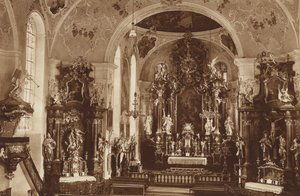 Chiesa parrocchiale, Oberammergau, interno della chiesa da Otto Ballerstedt