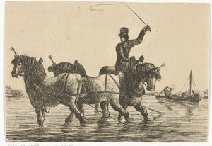 Tre cavalli da tiro nell