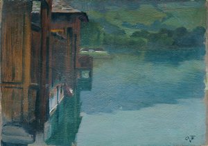 Stabilimento balneare a Gmunden da Otto Friedrich