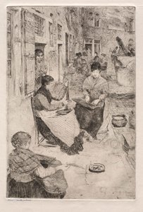 Incisioni di Venezia: infilatori di perle, 1882 da Otto H. Bacher