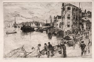 Incisioni di Venezia: Quartieri di Castello, Riva, XIX secolo
