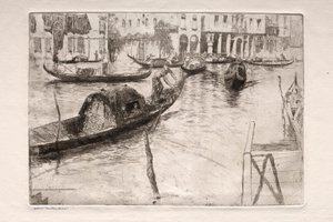Incisioni di Venezia: Traghetto San Felice da Otto H. Bacher