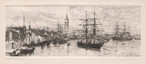 Navigazione e Palazzo Ducale, 1888 da Otto H. Bacher