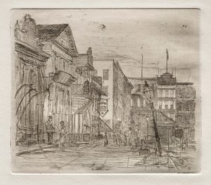 Angolo sud-ovest, Piazza Pubblica, Cleveland, 1878 da Otto H. Bacher