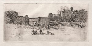 Il cancello, Lustheim, 1879 da Otto H. Bacher