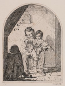 Il ragazzo impara a suonare il violino da Otto Haslund
