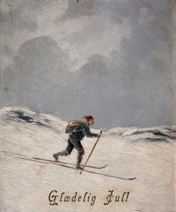 Sciatore (Buon Natale), ca 1880