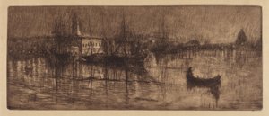 Una sera piovosa a Venezia, c. 1880