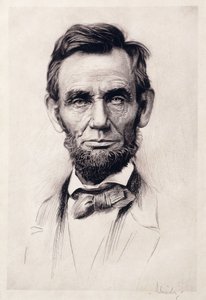 Ritratto di Lincoln (incisione) da Otto Henry Schneider