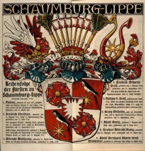 Schaumburg-Lippe. Serie dei principi di Schaumburg-Lippe da Otto Hupp