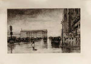 Giornata di pioggia, Michigan Avenue da Otto J. Schneider