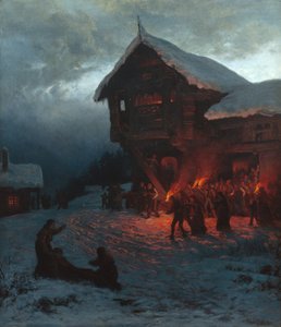 Lotta a una festa di Natale, Monaco da Otto Ludvig Sinding
