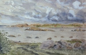 Schizzo di mare e paesaggio da Otto Ludvig Sinding