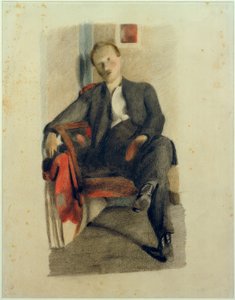 Ritratto di un giovane uomo seduto da Otto Meyer Amden