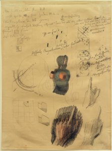 Foglio di schizzi con studi di composizione e mani per Alzare le mani (Risposte)