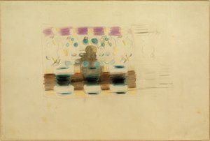 Preparazione (Devozione nella sala da pranzo). Schizzo da Otto Meyer Amden