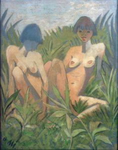 Due ragazze nel canneto da Otto Mueller