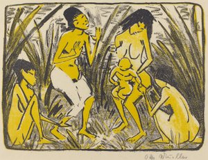 Il ritrovamento di Mosè (Auffindung des Moses), c.1920 da Otto Mueller