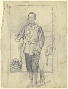Ritratto di un uomo in uniforme da Otto Scholderer