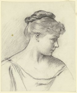 Testa della donna seduta da «Preparazione per il ballo in maschera» da Otto Scholderer
