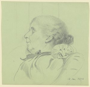 Luise Scholderer addormentata da Otto Scholderer