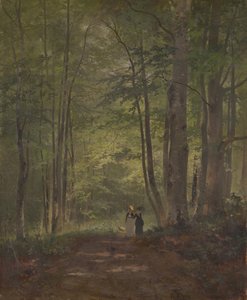 Interno del bosco con figure da Otto Seitz