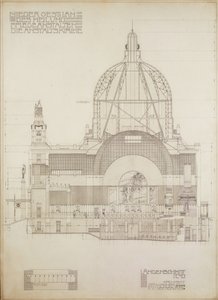 Proiezione verticale della chiesa di Steinhof, l