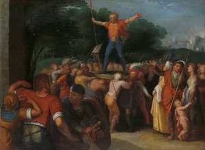 Brinio Nominato Capo dei Caninifati (Brinio Sollevato sullo Scudo) da Otto van Veen