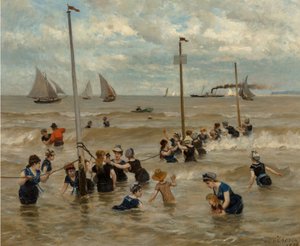 Bagno al mare, 1876 da Otto von Thoren