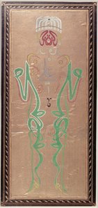 Calligrafia araba con i nomi di Maometto, suo genero Ali e i due figli di Ali, Hassan e Hussein da Ottoman School