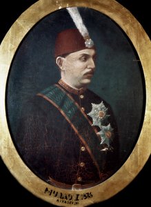 Impero Ottomano: Ritratto del Sultano Mehmed Murad V (1840-1910) Dipinto. 1876. Biblioteca Topkapi Sarayi Istanbul da Ottoman School