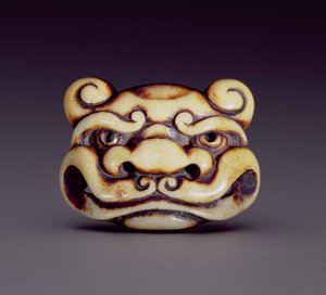 Netsuke raffigurante il volto di un demone oni, c.1870 da Ozaki Kokusai