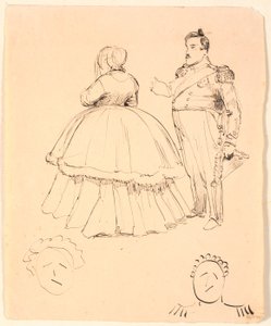 Caricatura di Federico VII e Contessa Danner; in basso di Cristiano VIII