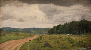 Paesaggio a Kongens Møller, Sealand. Luce del pomeriggio da P.C. Skovgaard