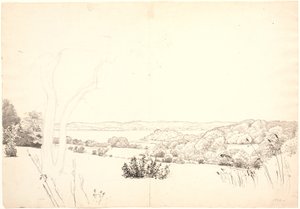 Paesaggio con vista sul lago Skarrit