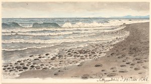 Spiaggia con vista sul Kattegat verso Kullen da P.C. Skovgaard