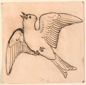 Allodola che canta. Bozzetto decorativo da P.C. Skovgaard