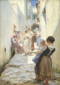 Una strada a Torello, Italia da Peder Severin Krøyer