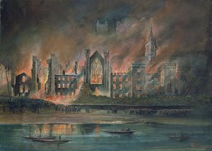 Incendio alle Case del Parlamento, 16 ottobre 1834 da P.T. Cameron