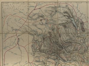 Mappa della collezione di mappe della Biblioteca Nazionale. La mappa è stata disegnata a mano (dopo il 1846) e mostra Telemark da P. A. Munch